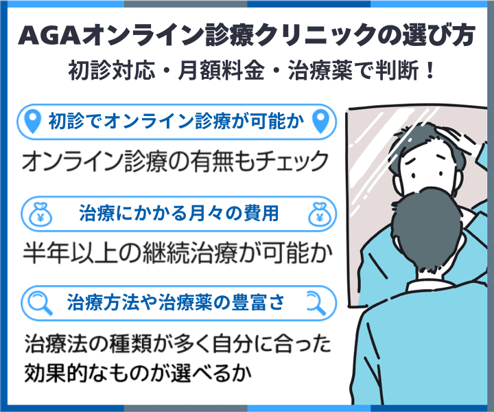 AGAオンライン診療クリニックの選び方3選