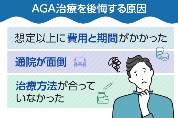 AGA治療を後悔する原因3選