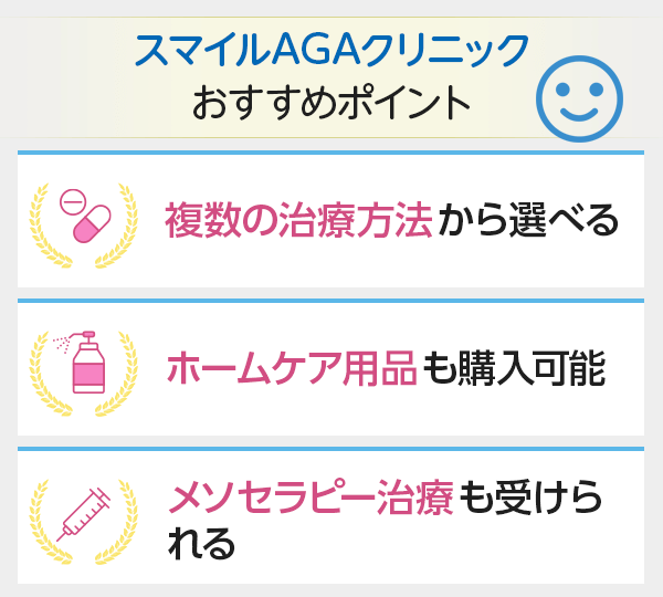 スマイルAGAクリニックおすすめポイント3選